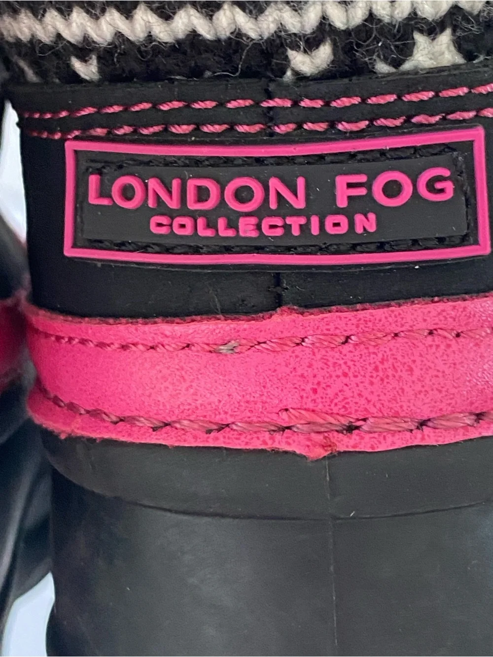 London Fog Lil Tottenham Girls Winter Snow Boots Black/Pink Faux Fur Toddler 7